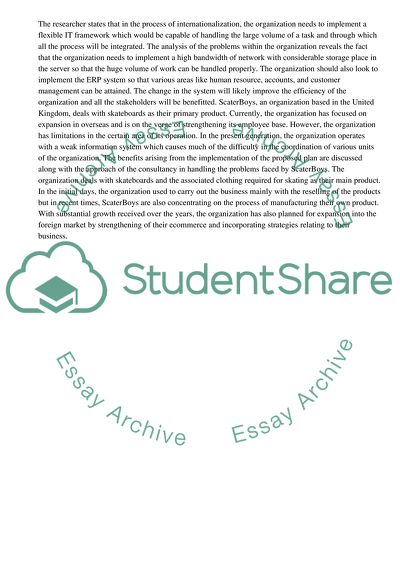 Problem in the Management of ScaterBoys