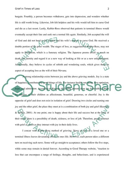 Grief in Times of a Loss