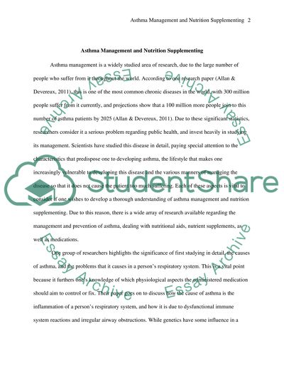 The Importance of a Detailed Study of Asthma Causes and Problems
