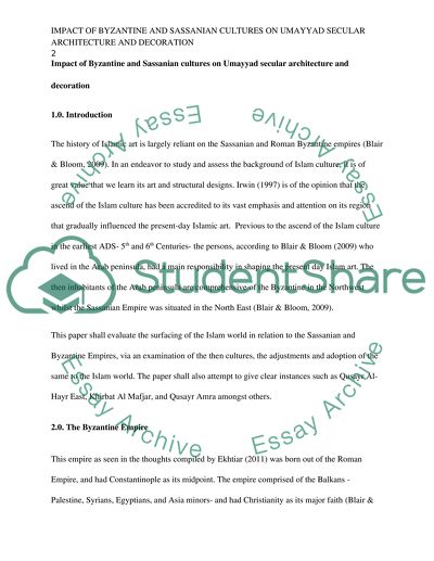 Impact of Byzantine and Sassanian Cultures on Umayyad
