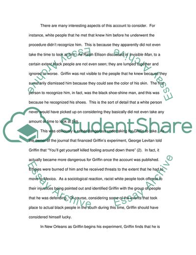 Autobiographical Pieces About Being Black by John Griffin and Richard Wright