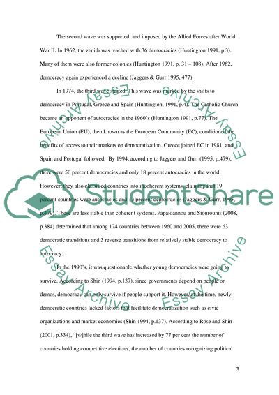 Democratization in the Third Wave European Countries