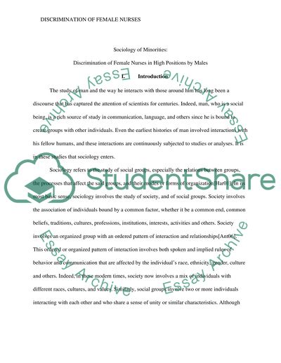 Discrimination of Female Nurses in High Posisitons by Males