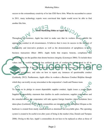 Marketing Ethics at Apple Inc