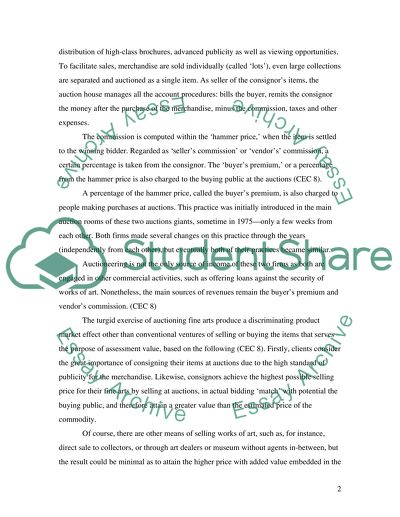 Ethics at the Top Two Auction Houses