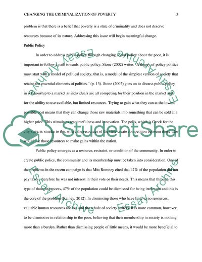 Changing the Criminalization of Poverty