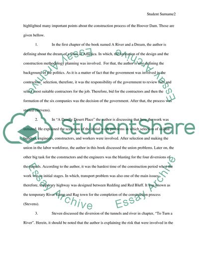 Summary of Dam Hoover written by Joseph E Stevens