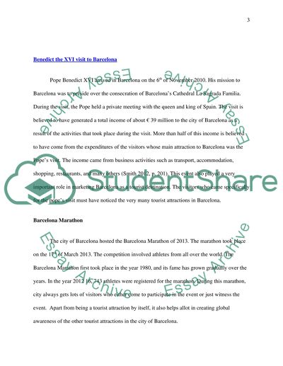 Use of Events for Tourism in the City of Barcelona