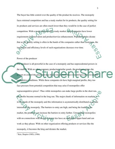 Three Different Market Structures: Oligopoly, Monopoly, Perfect Competition