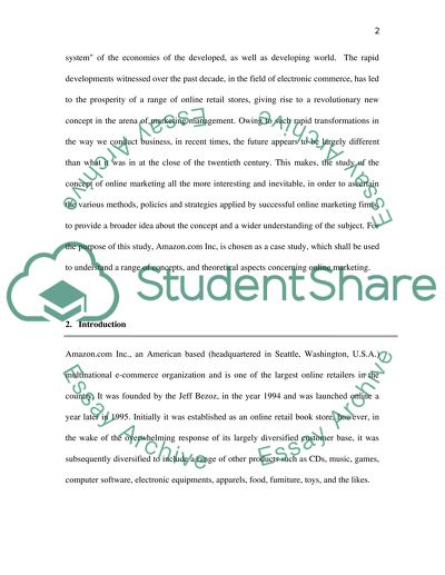 Amazon as an American Based Multinational E-Commerce