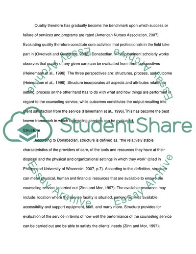 Critical Evaluation of Counseling Service