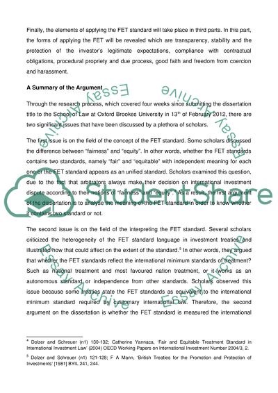 Fair and Equitable Treatment on Foreign Investment and its Effects