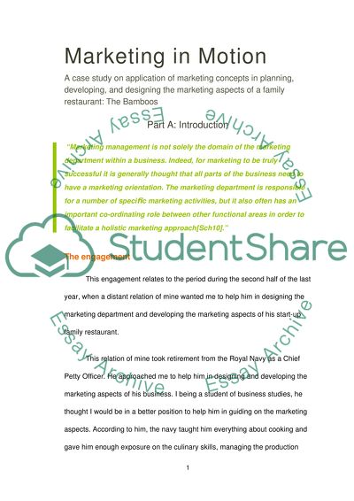 Marketing in Motion - the Bamboos