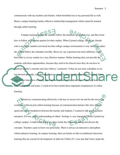 Analysis of Campus Learnin