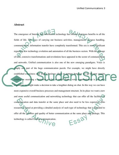 System and Structure of Unified Communication