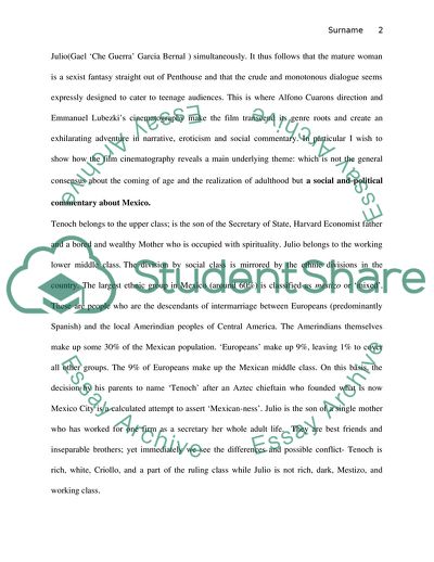 Y Tu Mama Tambien - Conflict Outward or Within