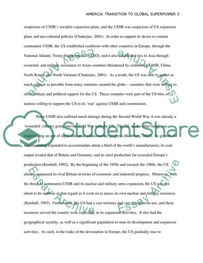 America: Transition to Global Superpower