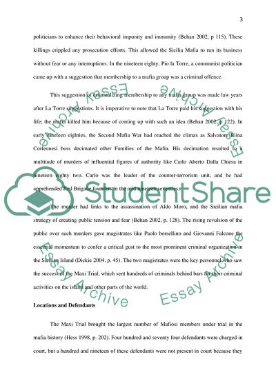 Organised Crime in Europe: The Maxi Trial