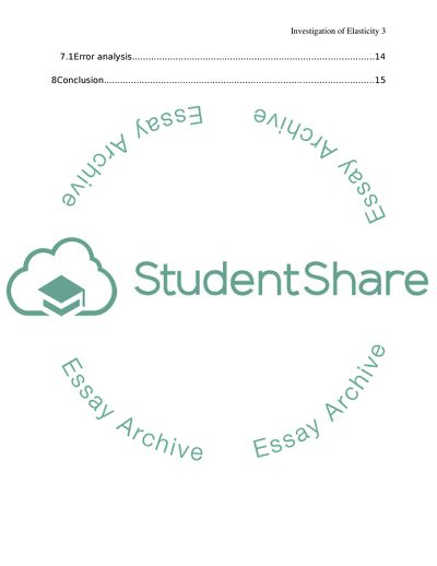Investigation of Elasticity