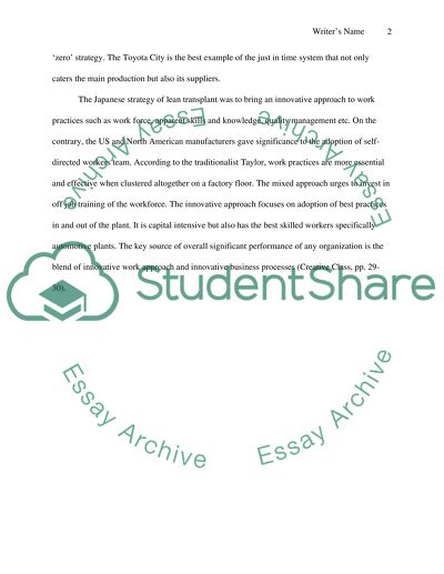 Lean production essay 08 picture