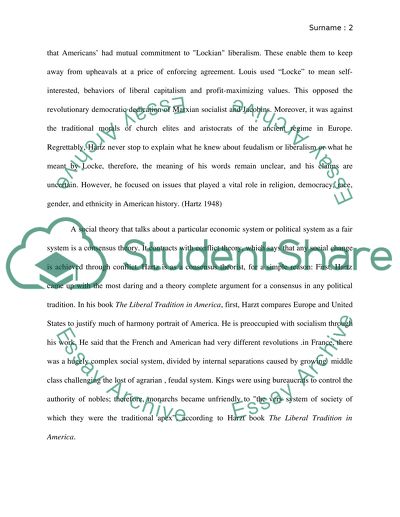 The Liberal Tradition in America