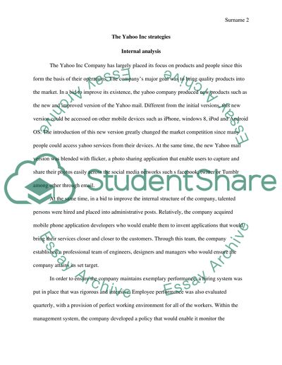 Yahoo Inc. Strategic Analysis