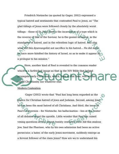 Pauls Conversion from Judaism to Christianity: Conversion Does not Entail Foundation