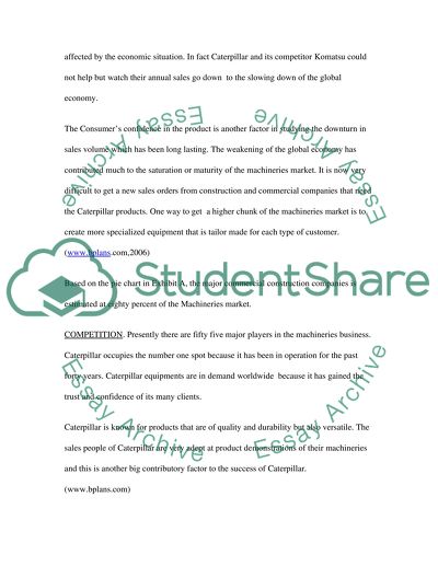 Mature Market: Caterpillar