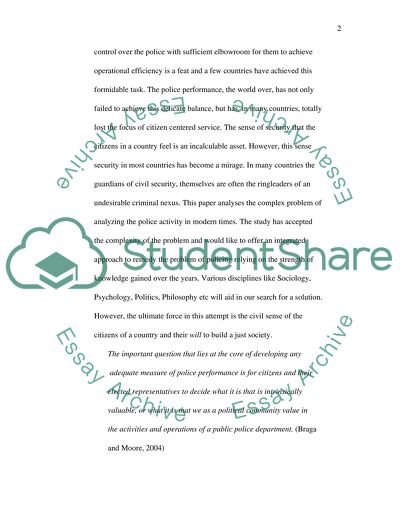 Police as Crime-fighters