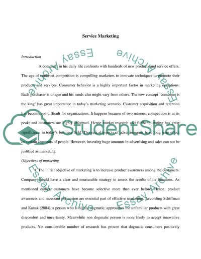 Service Marketing, Objectives, Strategies and Planning