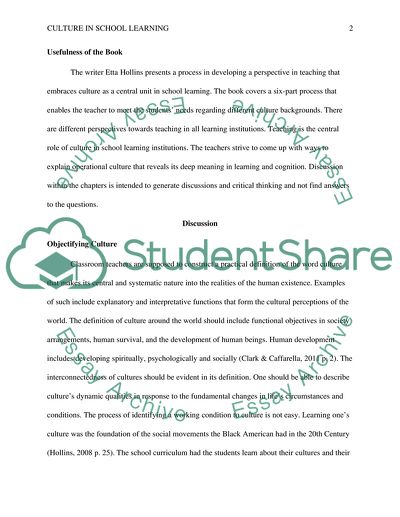 Culture in School Learning