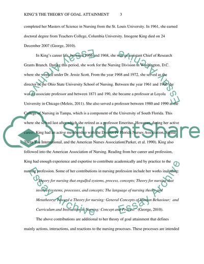 Kings Theory of Goal Attainment