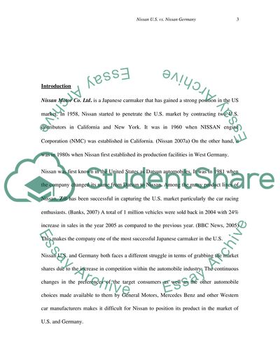 The US vs Nissan in Germany