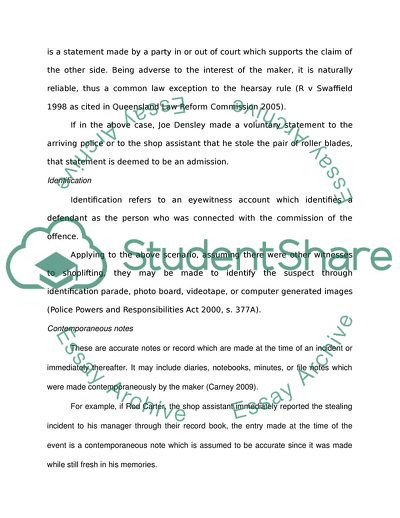 Application of Procedural and Evidentiary Rules