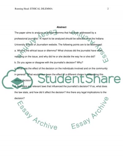 Love Story Essays Analysis Of Ethical Dilemma That Has Been Addressed By A Professional Journalist Personal Profile Essay Examples also Literary Essay For Kids Analysis Of Ethical Dilemma That Has Been Addressed By A Short Descriptive Essay