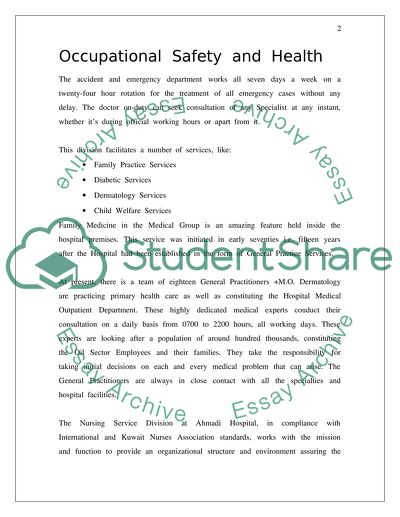 Occupational Safety and Health - Kuwait Oil Company