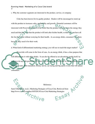 Marketing of a Coca-Cola Brand