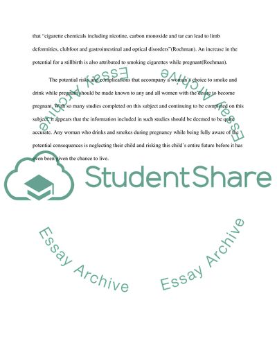 The Impact of Smoking and Drinking During Pregnancy