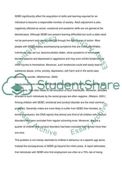 What is SEBD and Disability