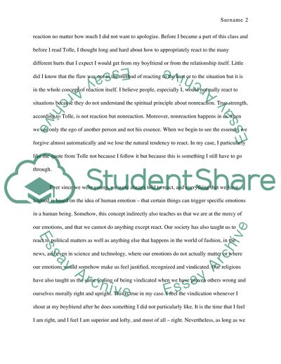 Critical Thinking English- A New Earth Chapters One to Ten