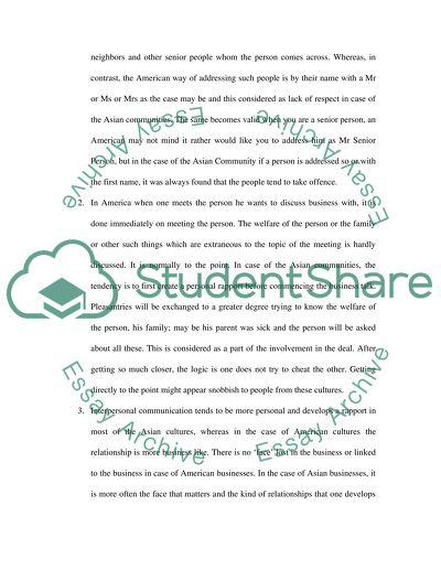 Inter Personal Communication between People from Different Cultures