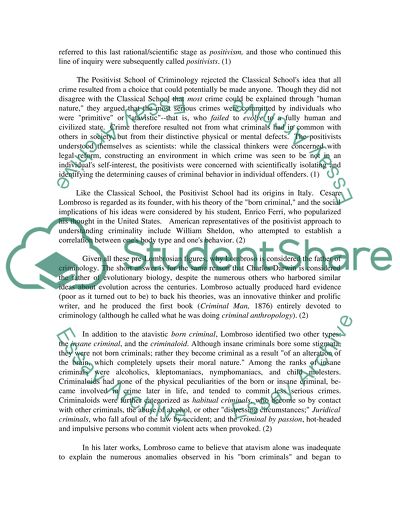 The Main Problems with the Biological Approach to Crime and Criminality