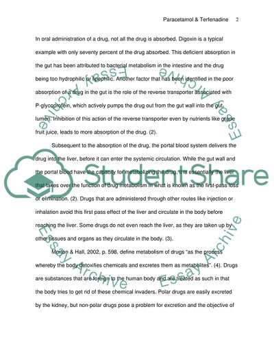 Metabolism of Paracetamol and Terfenadine Drugs