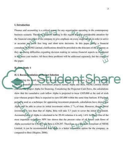 Investment Appraisal, Interpretation of the Calculated Ratios, Activity-Based vs Traditional Costing