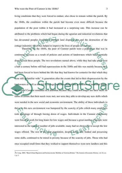 Who Were the Poor of Cumnor in the 1840s