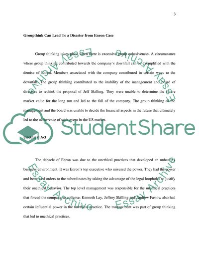 Enron scandal reaction paper image