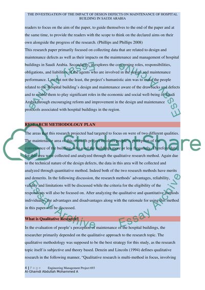 Maintenance Research and Design Factor Calculation
