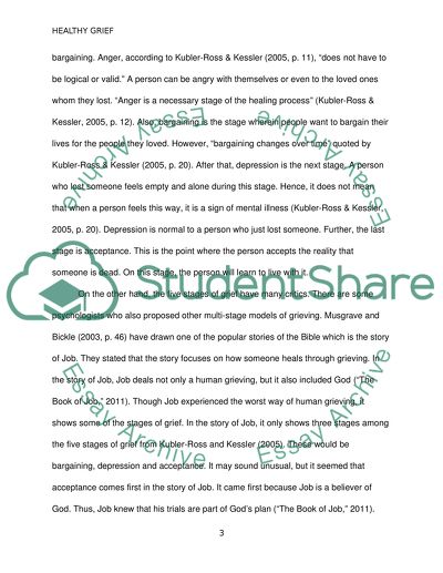 Ways of Healthy Grieving