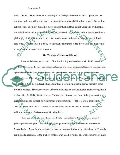 Johnthan Edward 1703-1758