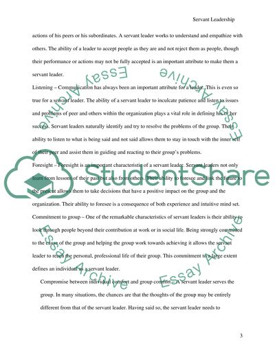 Quality Essential for Present and Future Leaders